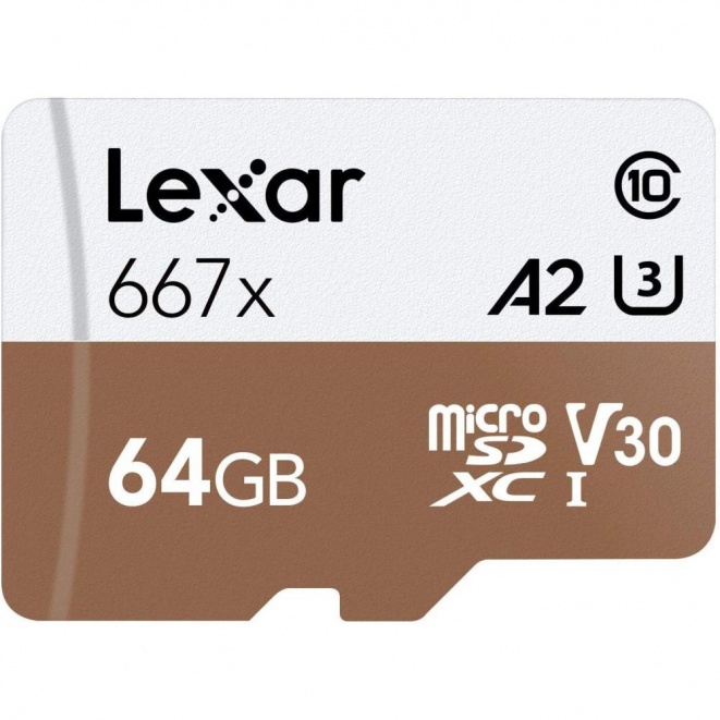 Lexar Professional 667x microSDXC UHS-I Card with Adapter 64GB